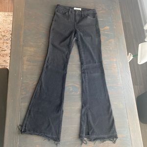 Flying Monkey Black Split Flare Denim
